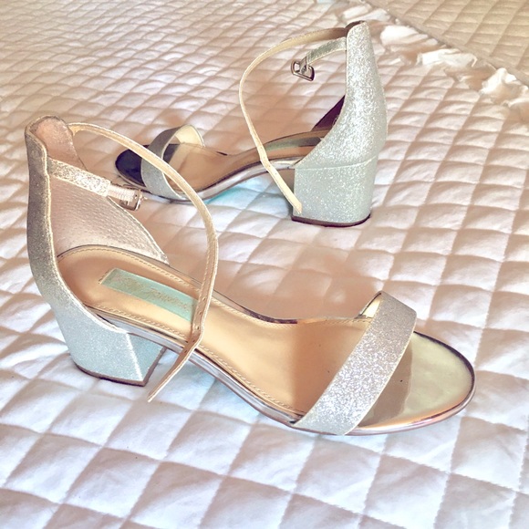 Betsey Johnson Shoes - Betsey Johnson chic sparkly block heels!